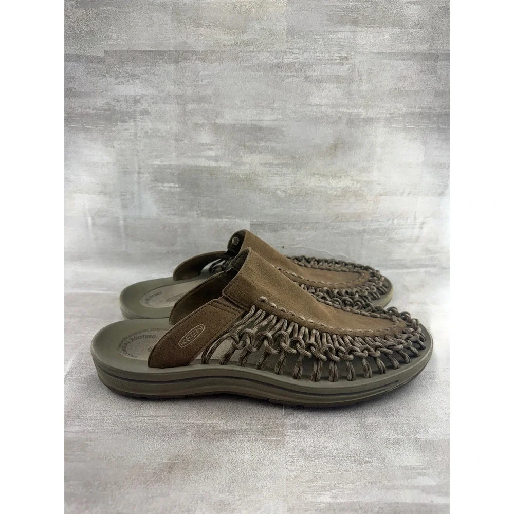 Keen Uneek Slide Men Brown Braided Cord Slip On Sandals 1014626 Size 11